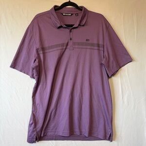 Travis Matthew Mens Golf Polo Tee Size XL Purple Sporty Office Work Comfy Casual